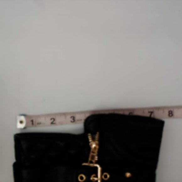 Cambridge Select Womens Riding Boots Black Block Heels Mid Calf Buckle Zip 6 New - Picture 10 of 12